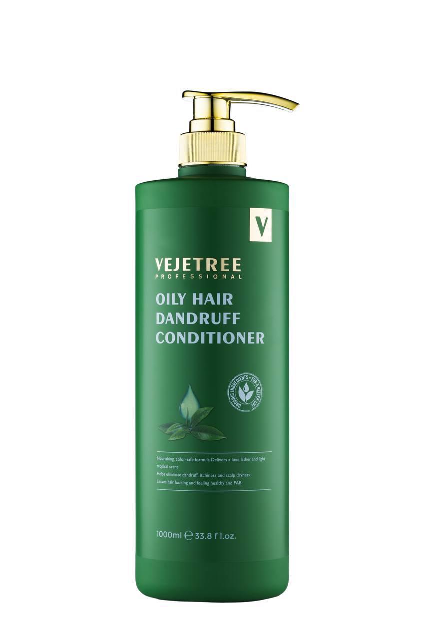 Vejetree Green Tea & Hot Mint Anti Dandruff Conditioner - 1000ml | بلسم للشعر بالشاي الاخضر و النعنع - 1000 مل