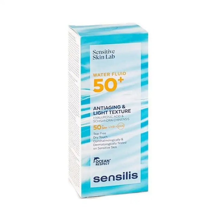 Sensilis Sun Water Fluid 50+ Antiaging & Light Texture - 40ml | سينسيليس واقي شمسي بتركيبة خفيفة ومرطبة - 40 مل