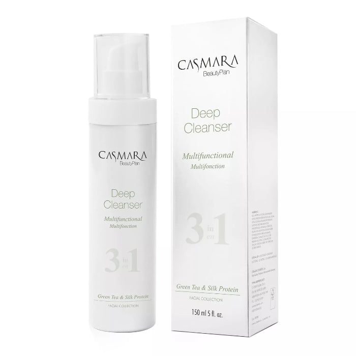 CASMARA 3 in 1 Deep Cleanser Green Tea & Silk Protein - 150 ml | كازامارا غسول جل عميق للبشرة 3 في 1 - 150 مل