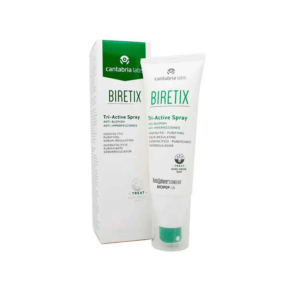 Cantabria Labs Biretix Tri Active Spray  Anti Blemish Imperfecciones - 100ml | كانتابريا لابز سبراي للوجه تري اكتيف لتقليل الشوائب - 100 مل