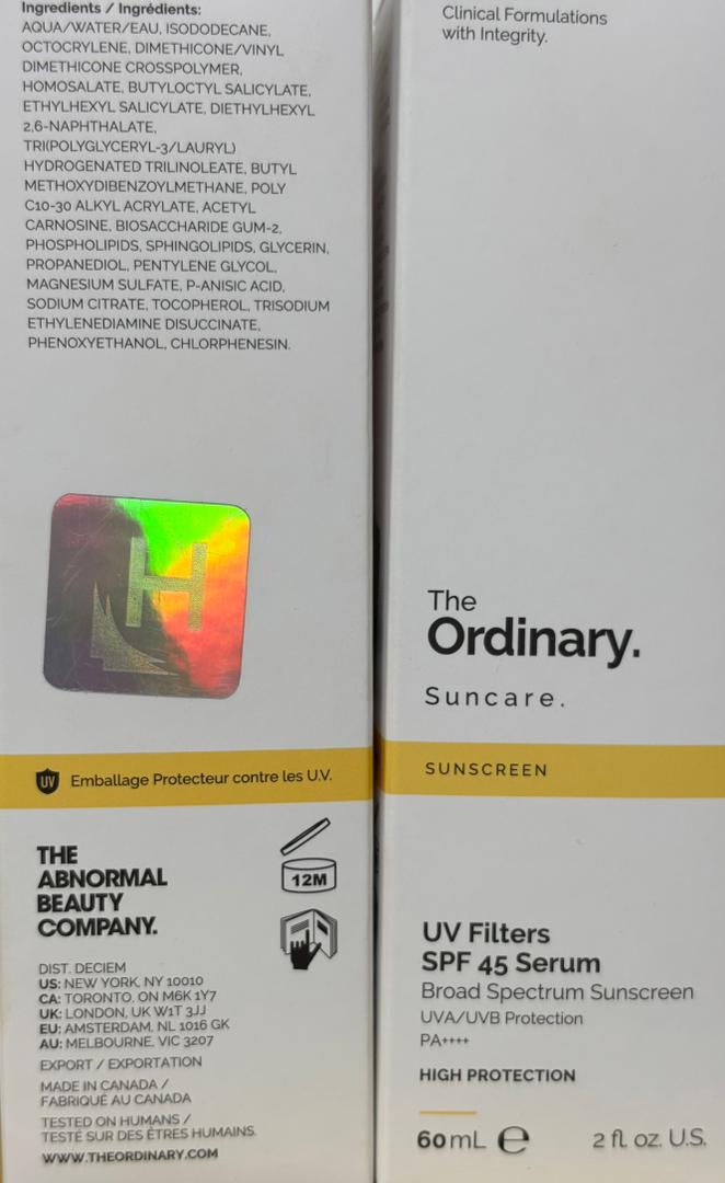 The Ordinary UV Filters SPF 45 Serum - 60ml| ذا أورديناري سيروم واقي شمس بعامل حماية 45-60مل