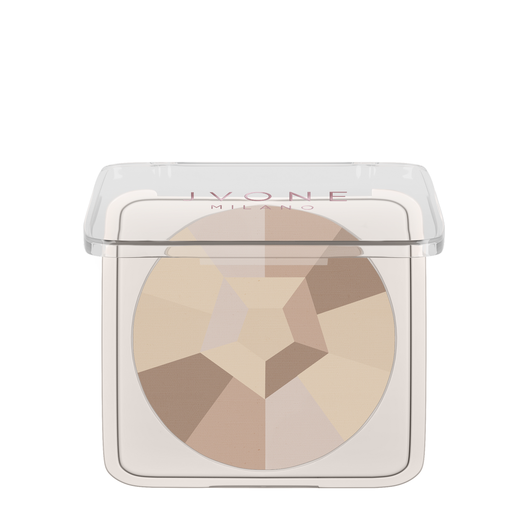 JVONE MILANO Mosaic Compact Powder With Hyaluronic Acid  - 10g | جيفون ميلانو بودرة مضغوطة بالهيالورونيك اسيد - 10 غراك
