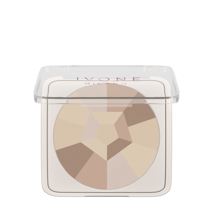 JVONE MILANO Mosaic Compact Powder With Hyaluronic Acid  - 10g | جيفون ميلانو بودرة مضغوطة بالهيالورونيك اسيد - 10 غراك