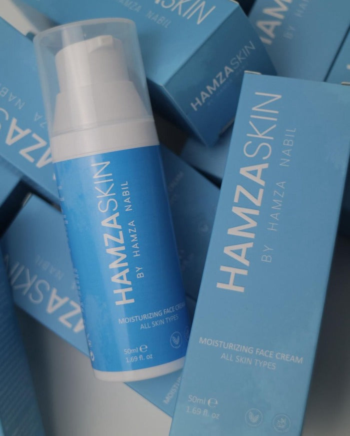 HAMZA SKIN Moisturizing Face Cream All Skin Types - 50ml | حمزة سكن مرطب للبشرة لجميع أنواع البشرة - 50 مل