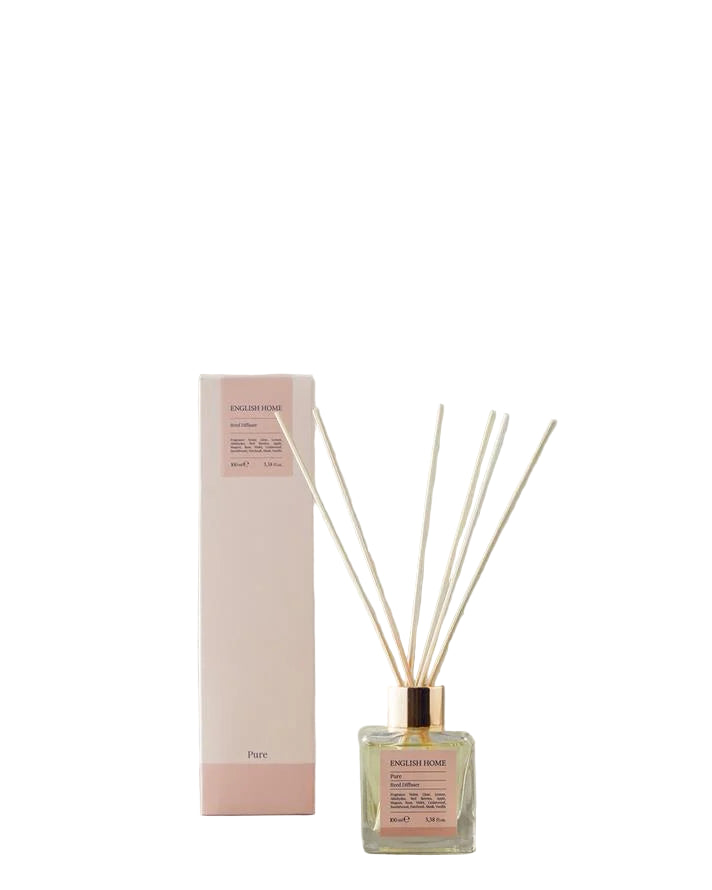 ENGLISH HOME Reed Diffuser Pure - 100ml | انكـلـش هـوم معطر الجو - 100 مل