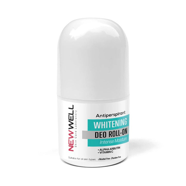 NEW WELL Antiperspirant Whitening Deo Roll -On Alpha Arbutin Vitamin C - 50ml| نيو ويل مزيل رول مزيل تعرق ومبيض -50 مل