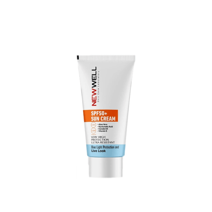 NEW WELL SPF50 Sun Cream Very High Protection - 50g | نيو ويل كريم واقي شمسي spf50 - 50 غرام