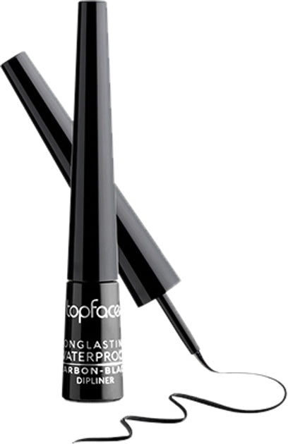 topface LONGLASTING WATERPROOF CARBON BLACK DIPLINER - 2.5ml | توب فيس اي لاينر أسود مقاوم للماء - 2.5 مل