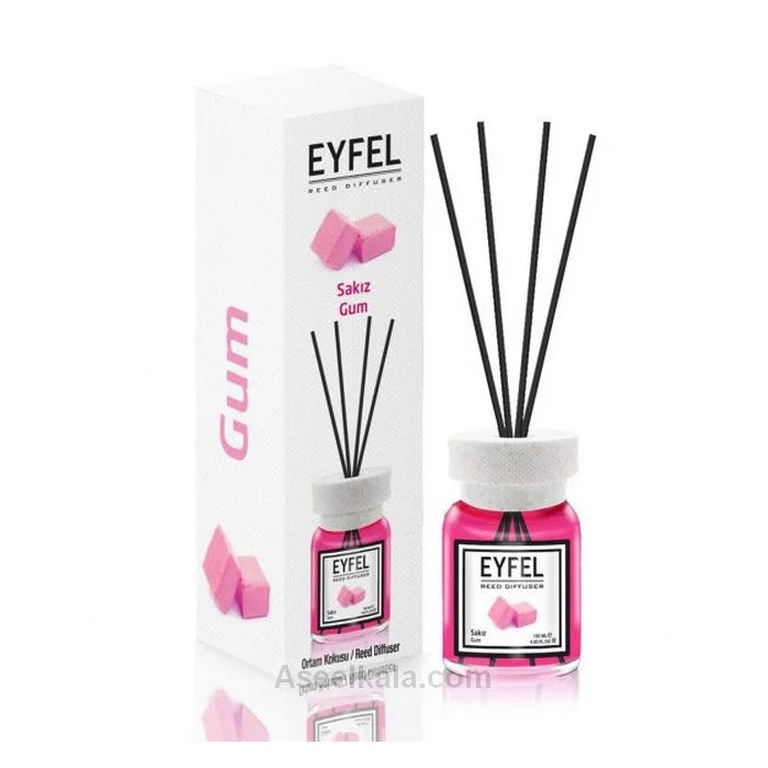 EYFEL Sakiz Gum Reed Diffuser - 120ml | ايفل عيدان معطرة برائحة العلكة - 120 مل