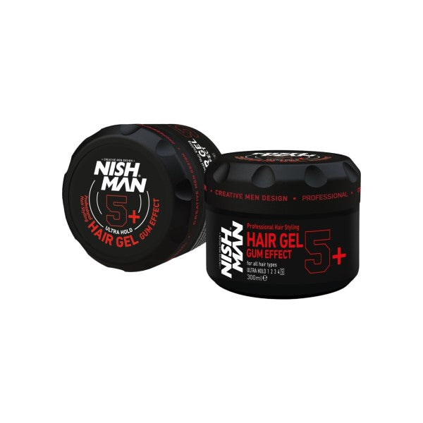 NISH MAN Professional Hair Styling Hair Gel Gum Effect - 300ml| نايش مان جل تصفيف شعر احترافي للرجال -300مل