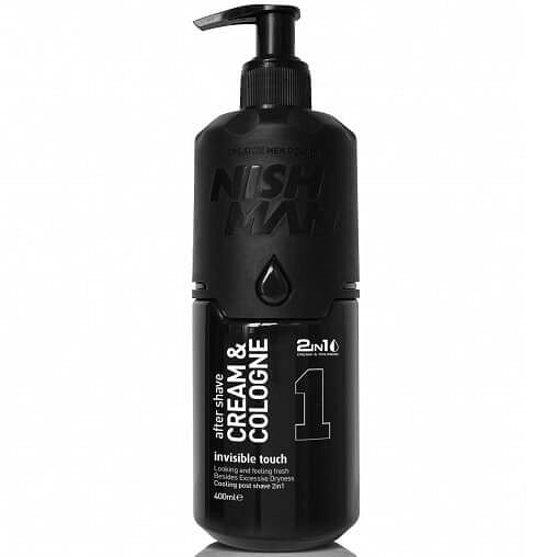 NISH MAN Cream & Cologne City Senior - 400ml|نايش مان  كريم وكولونيا بعد الحلاقة 2 في 1 -400 مل