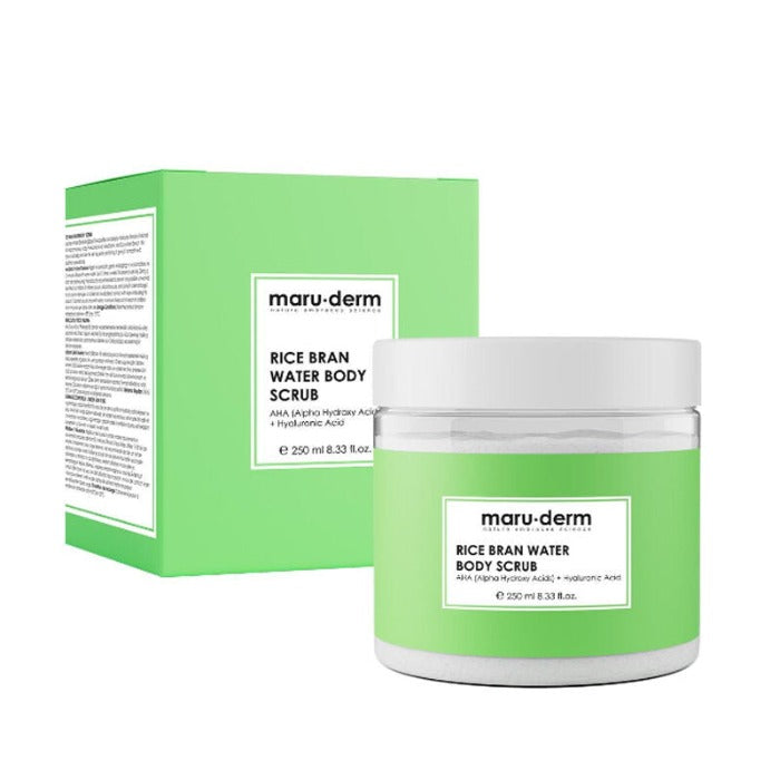 maru.derm Rice Bran Water Body Scrub - 250ml | مارو.ديرم مقشر للجسم بماء الأرز - 250 مل