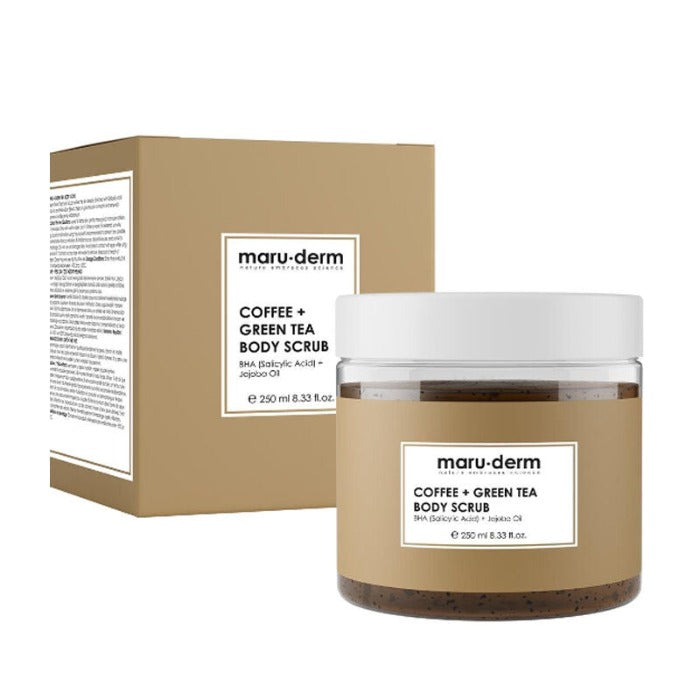 maru.derm Coffee + Green Tea Body Scrub - 250ml | مارو.ديرم مقشر الجسم بالقهوة و الشاي الأخضر - 250 مل