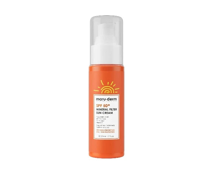 maru.derm Mineral Filter Sun Cream SPF 50+ - 50ml | مارو.ديرم واقي شمسي فيزيائي  spf50+ - 50 مل