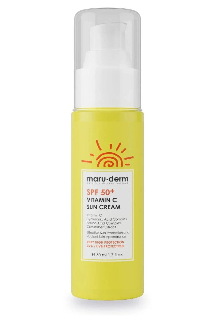 maru.derm Vitamin C Sun Cream Spf50 - 50ml | مارو.ديرم كريم واقي شمسي بفيتامين سي spf50 - 50 مل