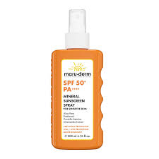 maru.derm Mineral Sunscreen Spray For Sensitive Skin - 200ml | مارو.ديرم بخاخ واقي شمسي معدني - 200 مل