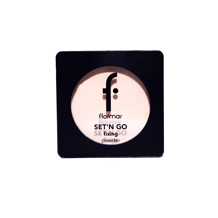 Flormar Set'n Go Moisturizing & Anti-Shine Fixing Compact Powder No.002 . | فلورمار بودرة الوجه المضغوطة المرطبة المثبتة للمكياج رقم  002