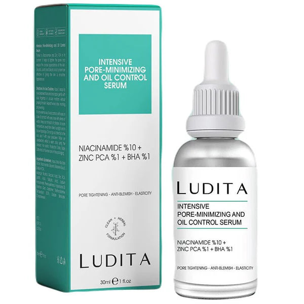 LUDITA Intensive Pore-Minizinig And Oil Control Serum - 30ml | لوديتا سيروم لتصغير المسام والتحكم بالإفرازات الدهنية - 30 مل