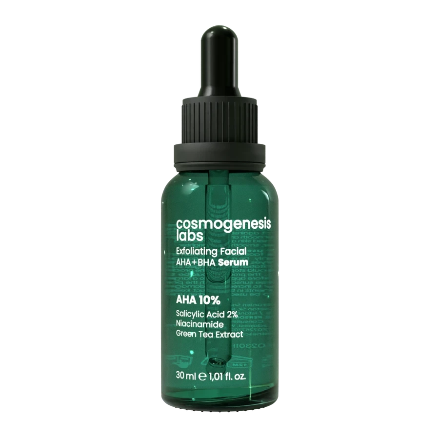 cosmogenesis labs Exfoliating Facial AHA + BHA Serum AHA 10% - 30ml | كوزمز جينيسس لابز سيروم مقشر بالأحماض - 30 مل