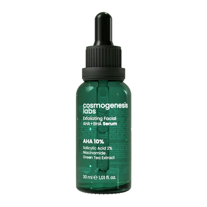 cosmogenesis labs Exfoliating Facial AHA + BHA Serum AHA 10% - 30ml | كوزمز جينيسس لابز سيروم مقشر بالأحماض - 30 مل