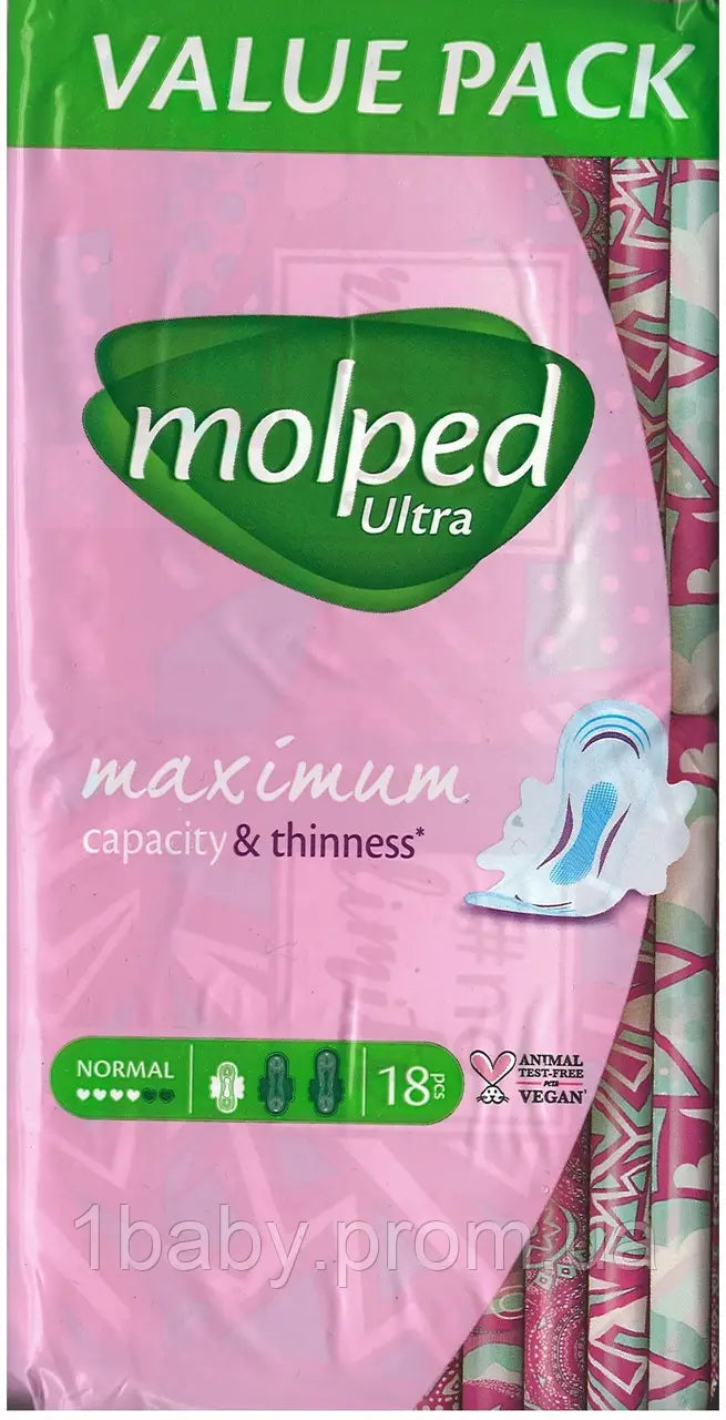 Molped Ultra Max Imum Capacity & Thinness 18 Pcs | مولبيد فوط نسائية رفيعة - 18 قطعة