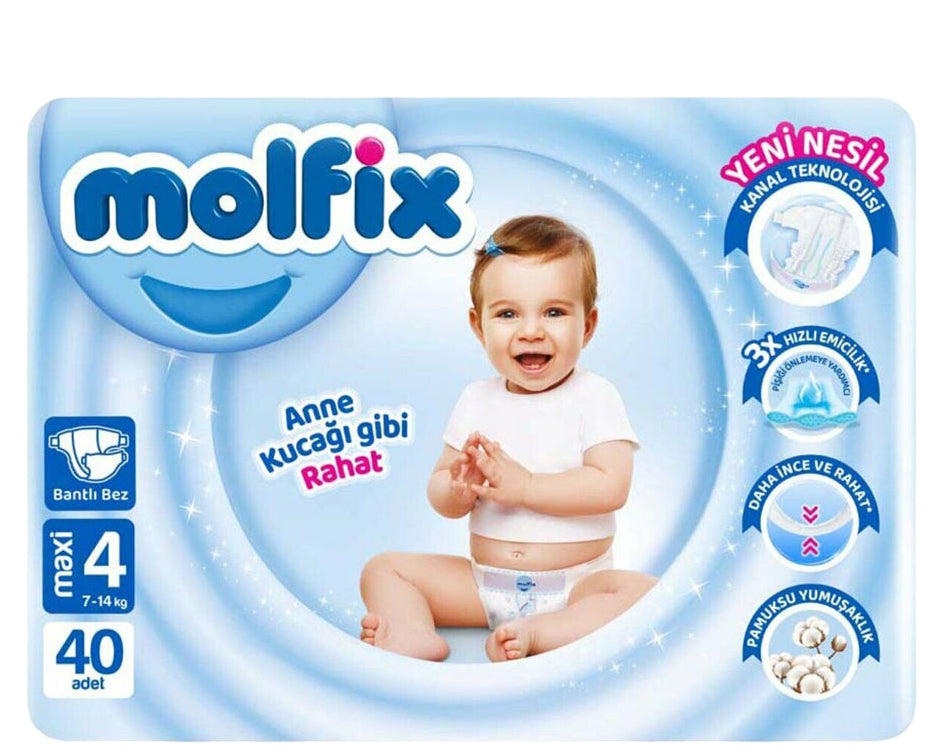 Molfix Comfy Like Mom Hug 40 Pcs | مولفيكس حفاضات للاطفال كومفي - 40 قطعة