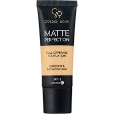 GOLDEN ROSE Matte Perfection Full Coverage Foundation - 35ml | كولدن روز كريم أساس مات بتغطية عالية - 35 مل