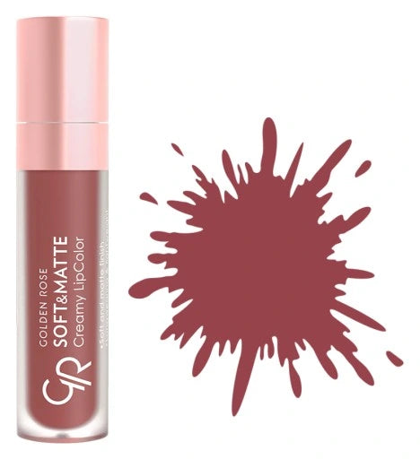 Golden rose Soft & Matte Creamy Lip - 5.5ml | كولدن روز أحمر شفاه كريمي وغير لامع - 5.5 مل