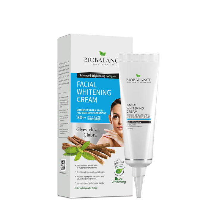 BIO BALANCE Facial Whitening Cream 30 Spf - 55ml| بايو بالنس كريم تبيض الوجه مع عامل حماية 30 -55 مل