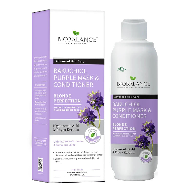 Bio Balance Bakuchiol Purple Mask & Conditioner - 330ml | بايو بالانس بلسم و قناع الباكوشيول الارجواني - 330 مل