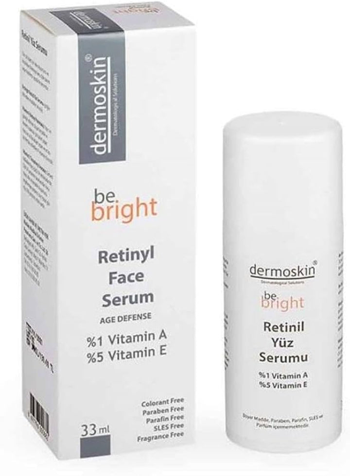 dermo skin Be Bright Retinyl Face Serum - 33ml | ديرمو سكين سيروم الريتينل المفتح للوجه - 33 مل