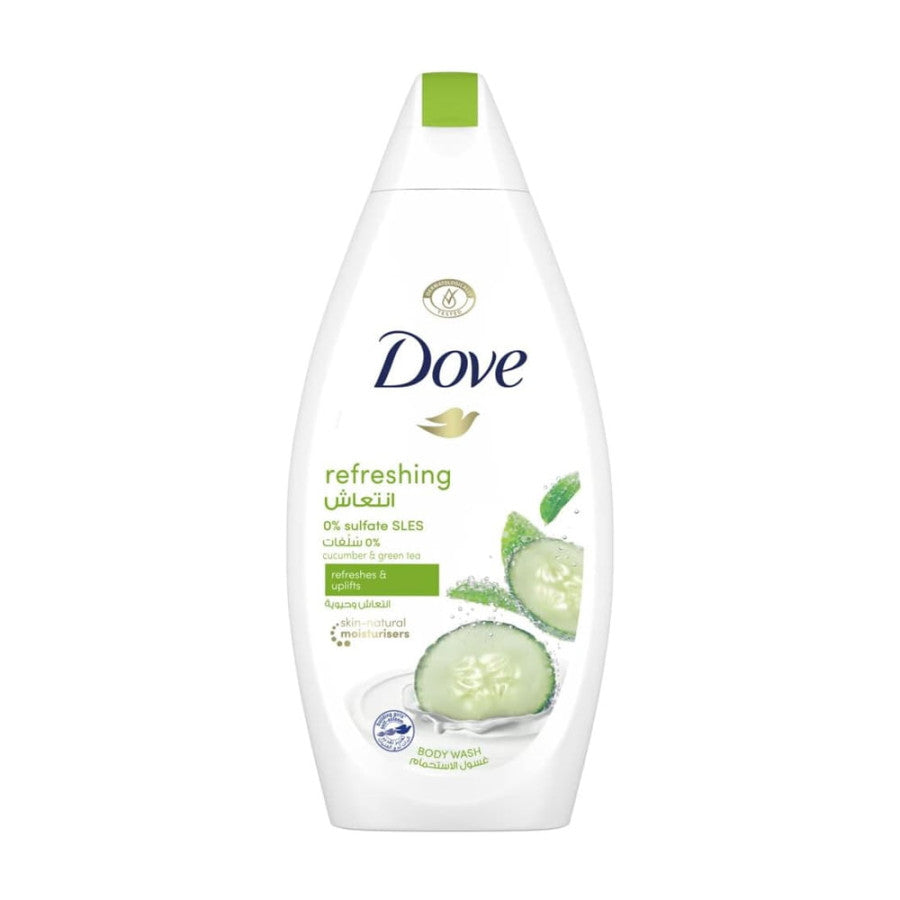 Dove Refreshing Body Wash Cucumber & Green Tea - 500ml | دوف جل الاستحمام بخلاصة الخيار والشاي الاخضر - 500 مل
