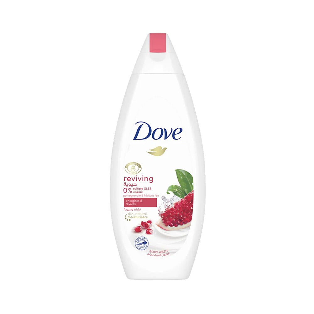 Dove Reviving Pomegranate & Hibiscus Tea - 500ml | دوف جل استحمام بالرمان و شاي الهيبسكوس - 500 مل