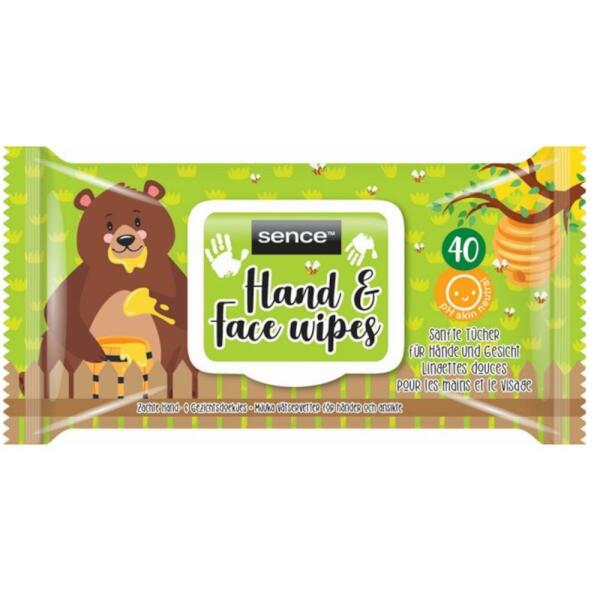 Sence Beauty hand & FACE Wipes  - 40pcs | سينس بيوتي مناديل مبللة للأطفال - 40 قطعة