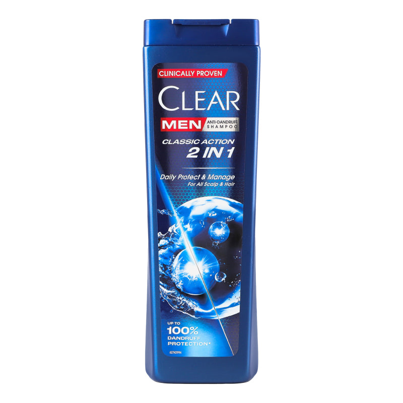 CLEAR Men Anti-Dandruff Shmpoo Classic Action 2 In 1 - 360ml | كلير شامبو و بلسم 2 في 1 ضد القشرة للرجال - 360 مل