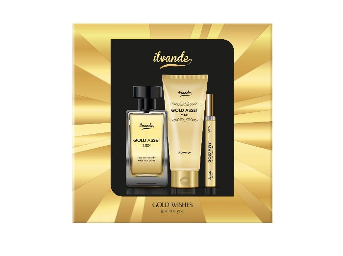 ilvande Gold Wishes Set - 3Pcs | ايلفاند مجموعة عناية للرجال - 3 قطع