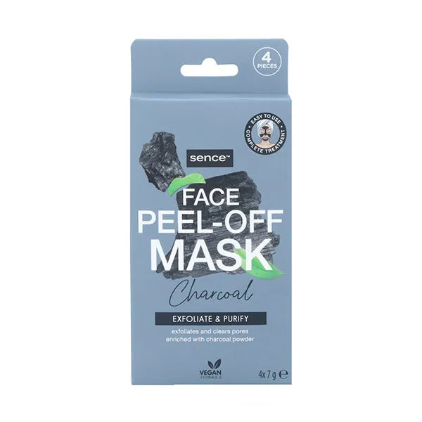 Sence Beauty Face Peel-Off Mask Charcoal - 4x7g | سينس بيوتي ماسك الوجه بالفحم - 4x7 غرام
