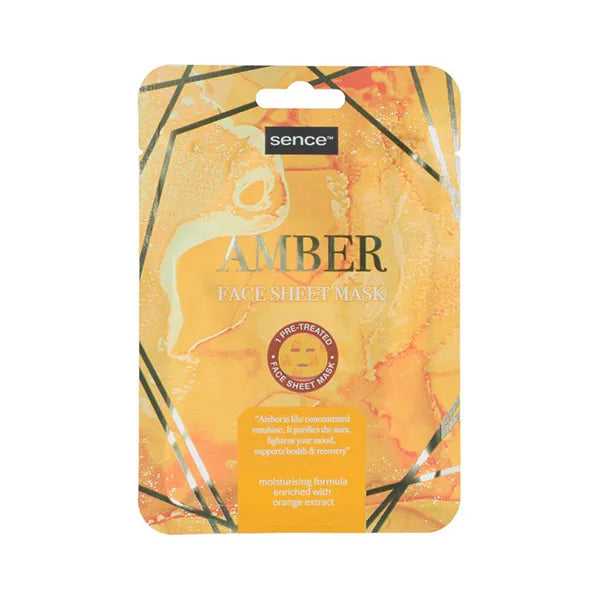 Sence Beauty Amber Face Sheet Mask - 20ml | سينس بيوتي ماسك ورقي للوجه - 20 مل