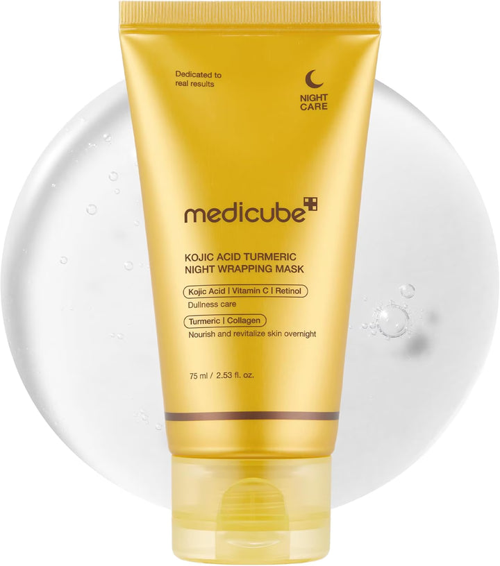 Medicube Kojic Acid Turmeric Night Wrapping Mask - 75ml | ماسك ميديكوب الليلي بالكوجيك أسيد والكركم – 75 مل