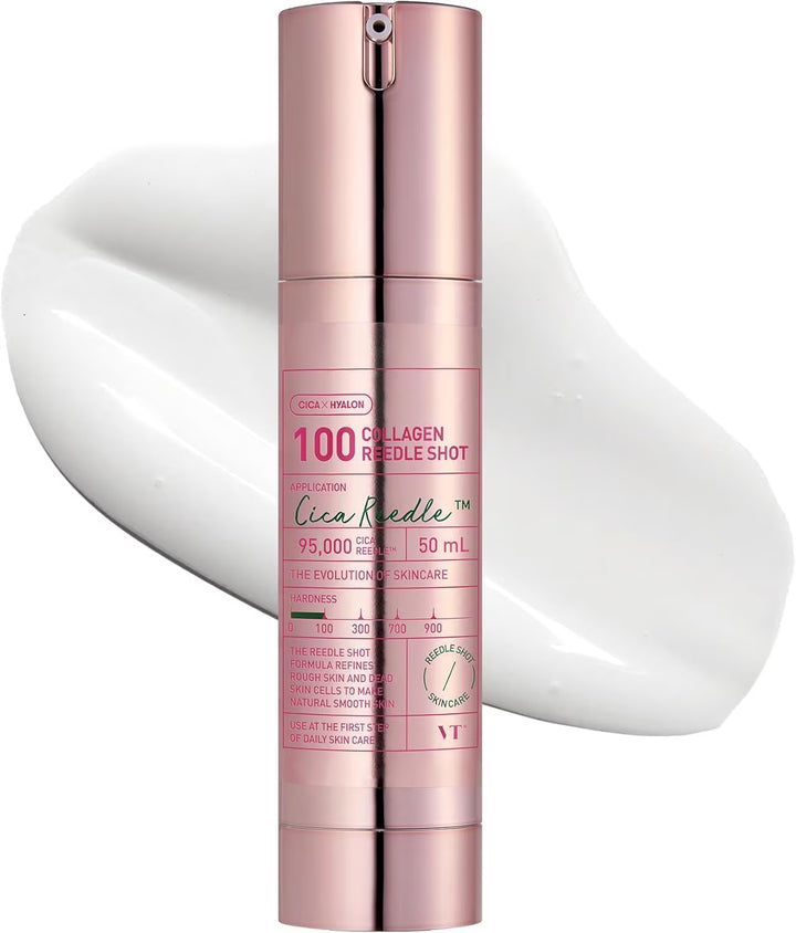 VT COSMETICS Collagen Reedle Shot 100 Collagen Microneedling Serum - 50ml | في تي كوزمتيكس كولاجين ريدل شوت 100 - سيروم المايكرونيدلينغ بالكولاجين 50 مل
