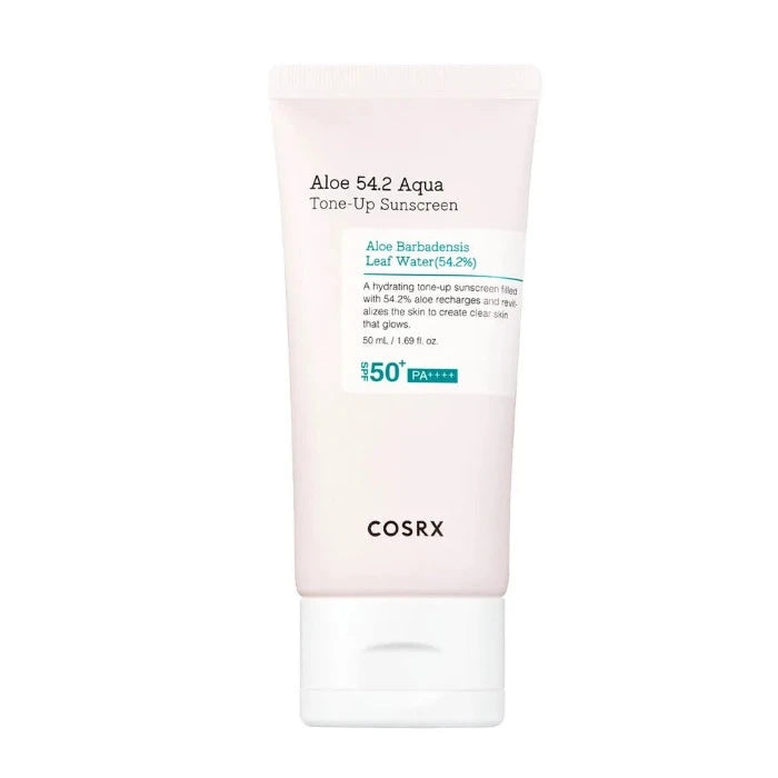 COSRX Aqua Tone Up Aloe 54.2 Sunscreen spf 50 - 50ml | كوزركس واقي شمسي مائي مع لون spf50 بالالوفيرا - 50 مل