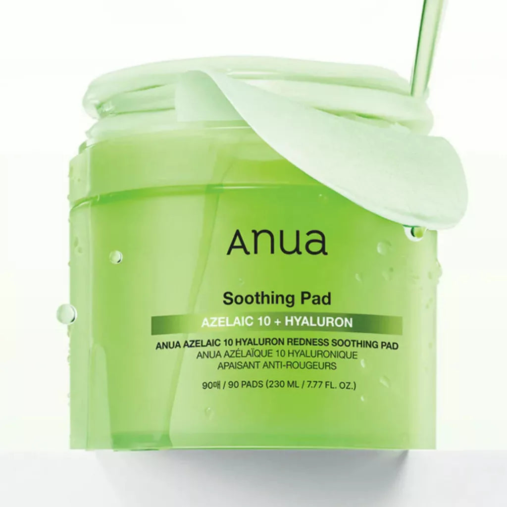 Anua Soothing Pad Azlaic10 + Hyaluron - 90pads | أنوا تونر بالأزليك اسيد و الهيالورونيك اسيد - 90 قطعة