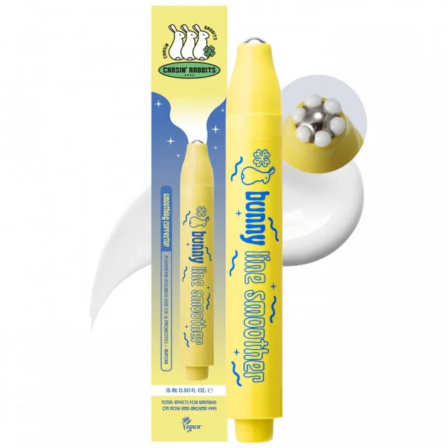 CHASIN' RABBITS Vegan roll-on eye stick Bunny Line Smoother - 15ml | شاسين رابيتس رول أون نباتي لمنطقة العين – باني لاين سوذر – 15 مل