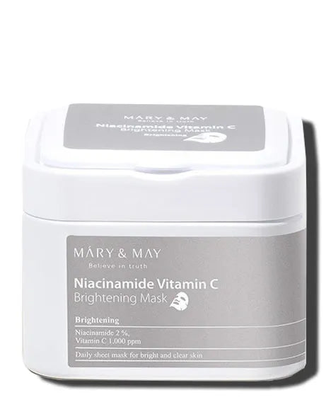 MARY & MAY Niacinamide Vitamin C Brightening Mask - 30pcs | ماري اند ماي قناع النياسيناميد و فيتامين سي للتفتيح - 30 قطعة