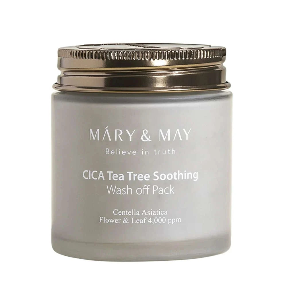 MARY & MAY Cica Tea Tree Soothing Wash off Pack - 125g | ماري اند ماي  قناع الطين بشجرة الشاي - 125 غرام‏