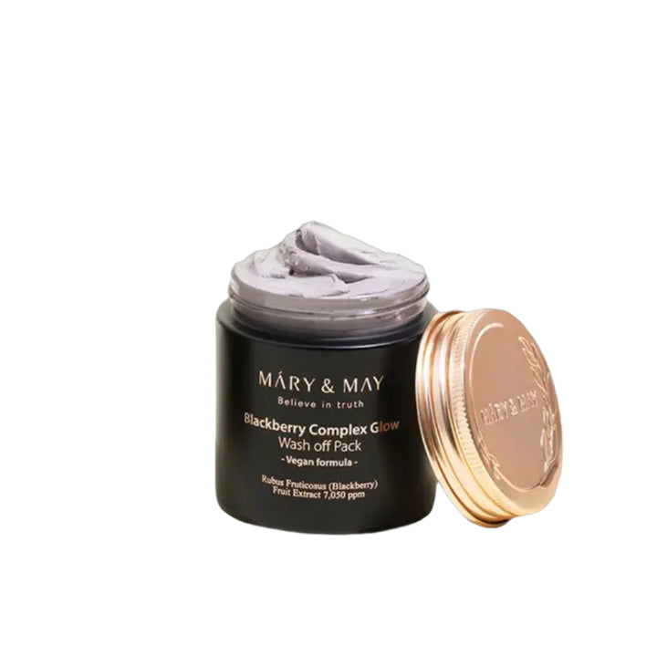 MARY & MAY Blackberry Complex Glow Wash Off Pack - 125g | ماري اند ماي  قناع الطين للوجه - 125 غرام