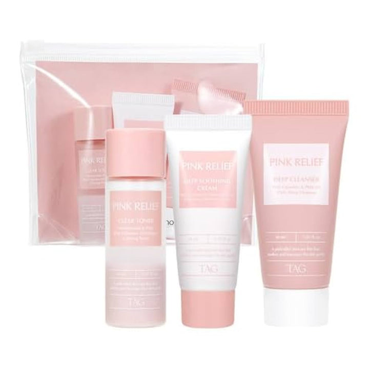 Pink Relief too cool for school Pink Relief Starter Kit |  تو كول فور سكول مجموعة العناية بالبشرة