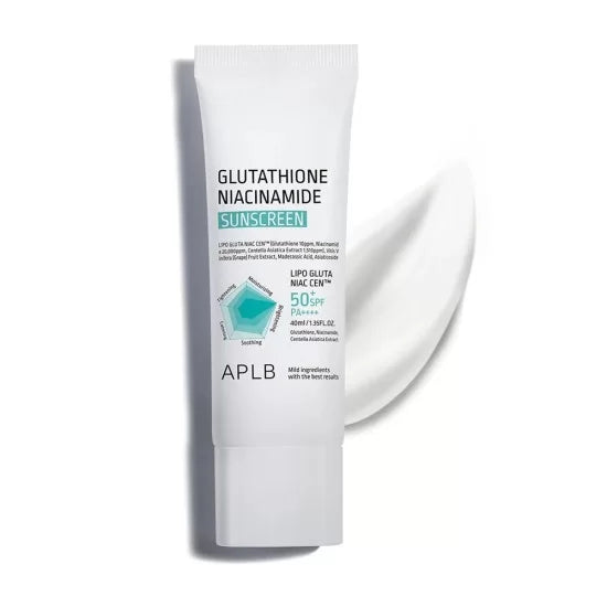 APLB Glutathione Niacinamide Sunscreen - 40ml | اي بي ال بي كريم واقي شسمي بالجلوتاثيون و النياسيناميد - 40 مل