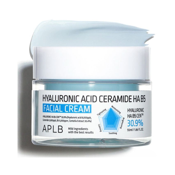 APLB Hyaluronic Acid Ceramide HA B5 - 55ml | كريم الهيالورونيك اسيد و السيراميد و ال ب5 للوجه - 55 مل
