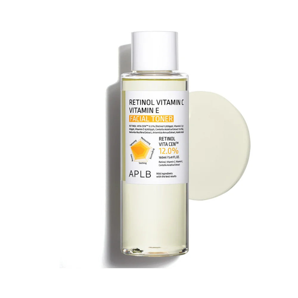 APLB Retinol Vitamin C Vitamin E Facial Toner - 160ml | اي بي ال بي تونر ريتينول وفيتامين سي و اي - 160 مل